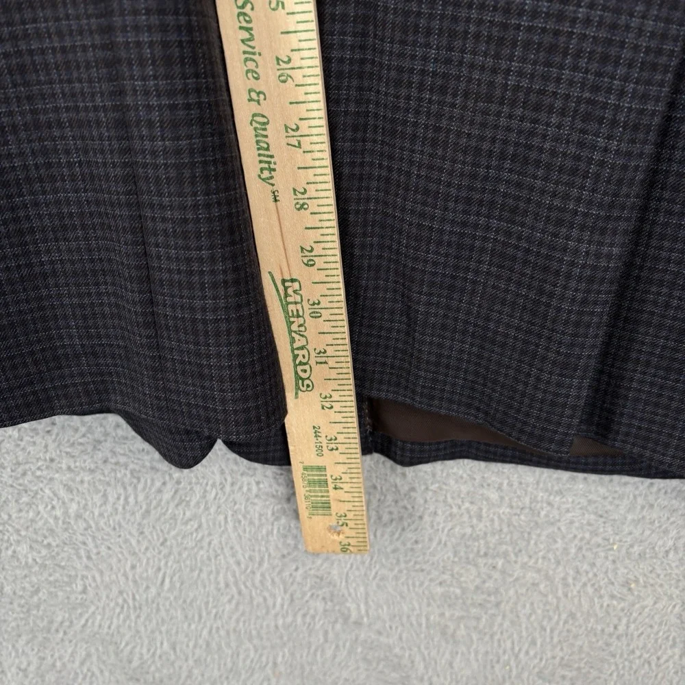 Pronto Uomo Blazer Mens 54R Navy‎ Plaid Check 100% Wool Sport Coat Jacket